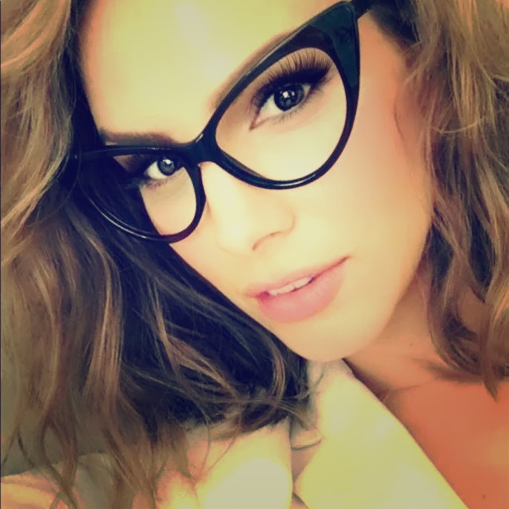 Big Cat Eye Black Clear Glasses